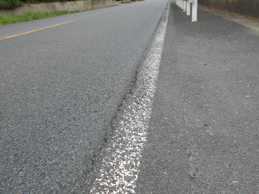 現場の写真1:道路の異常(道路の陥没 、側溝の破損など)