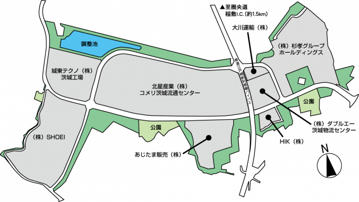 江戸崎工業団地　区画図