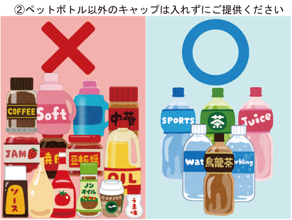 キャップ以外混入禁止