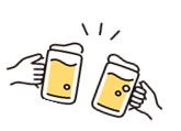 酒かんぱい