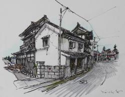 古山浩一 万年筆画の世界 稲敷市を描く 展 終了いたしました 稲敷市公式ホームページ