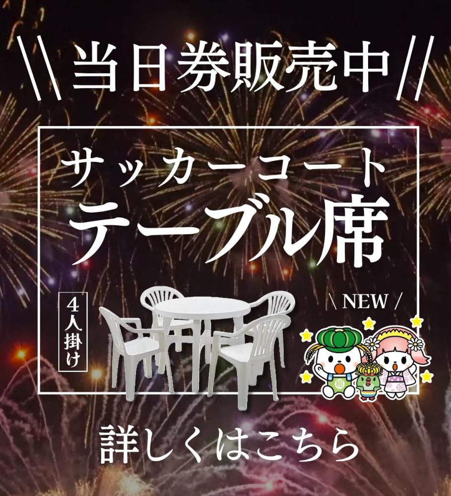 トピックス：当日券販売中！いなしき夏まつり花火大会さじき席
